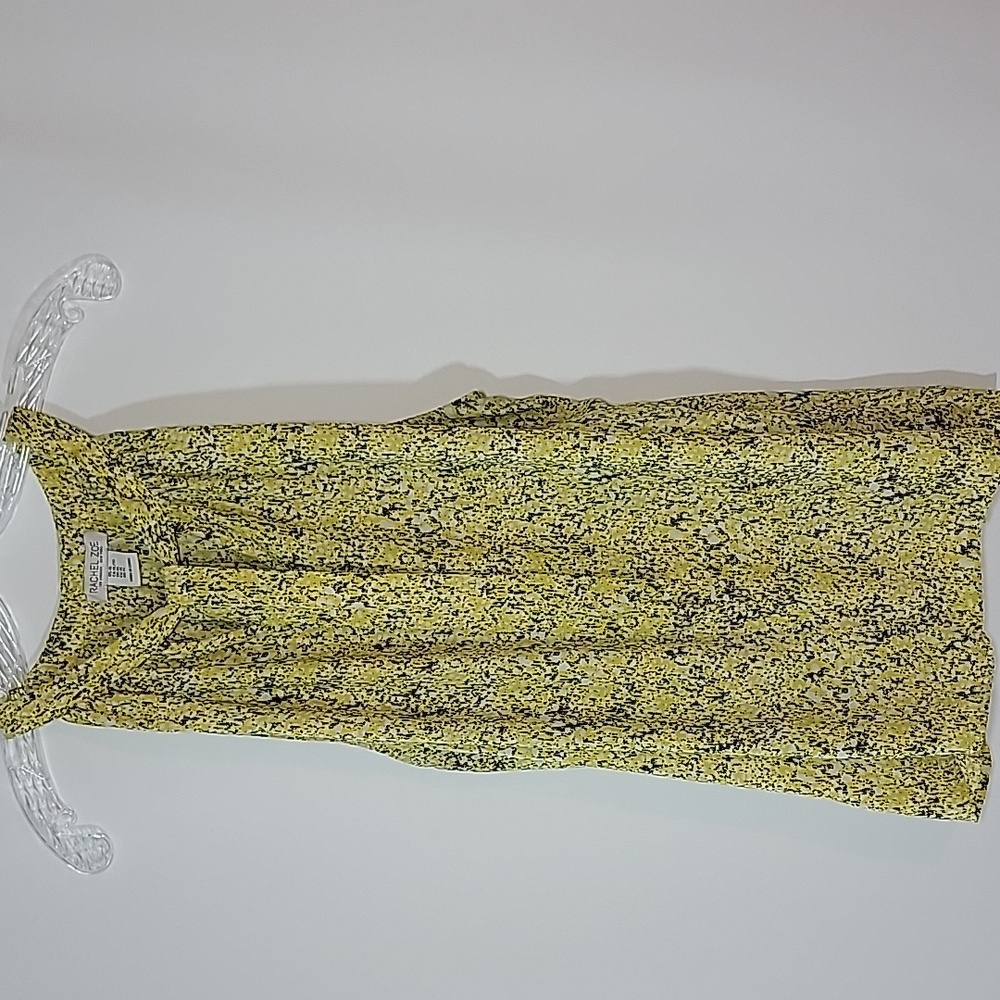 RACHEL ZOE  | Yellow & Black Sleeveless Tie Neck Top